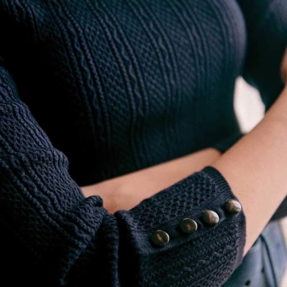 Sézane Lucien jumper in navy XS